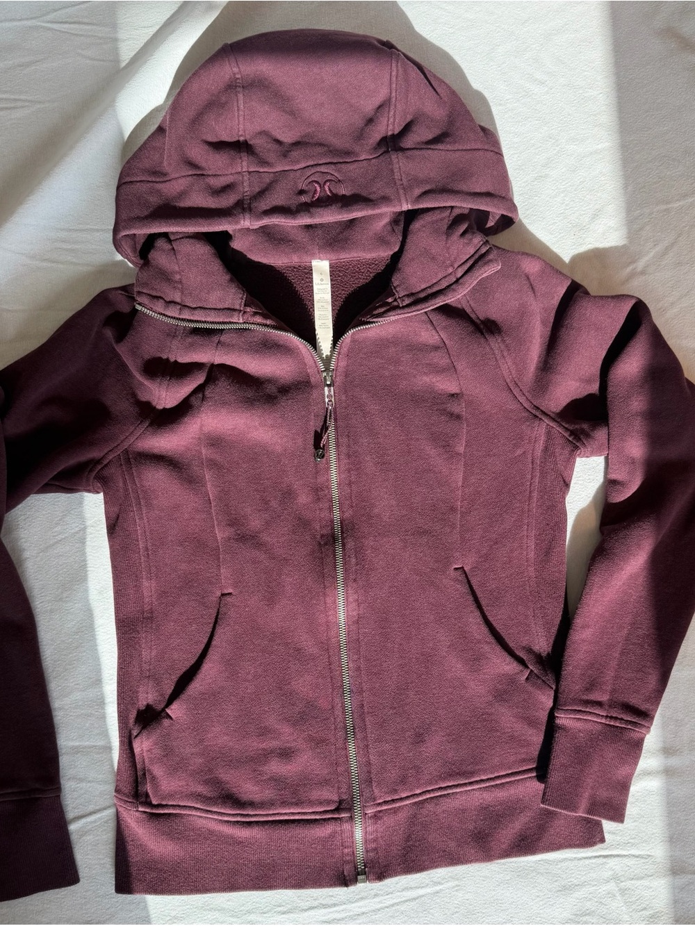 Lululemon Scuba Full Zip Hoodie Plum Burgundy Size 6